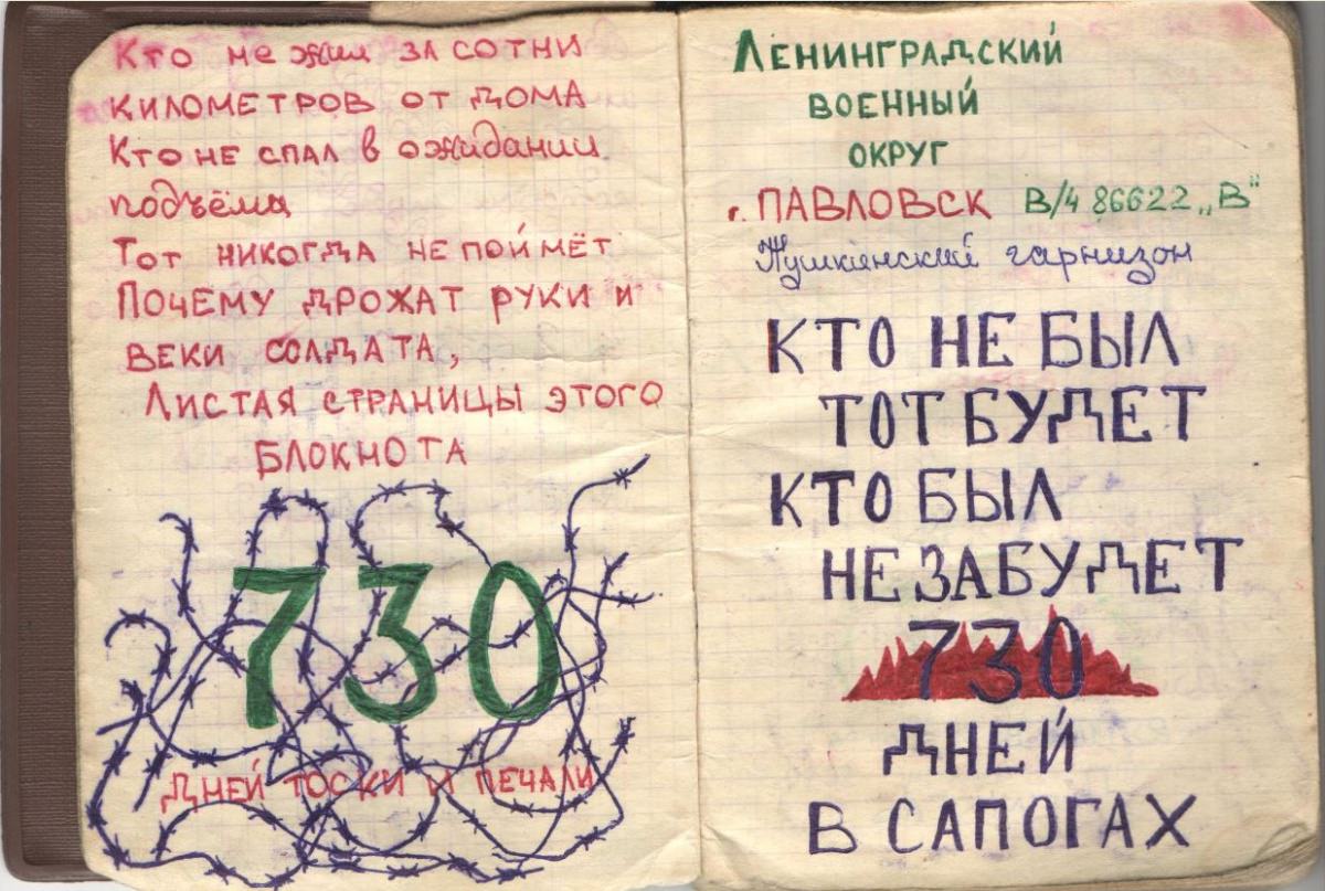 в/ч 86622 и в/ч 54234-В, 1991-1993, Захаров Владимир, армейский блокнот