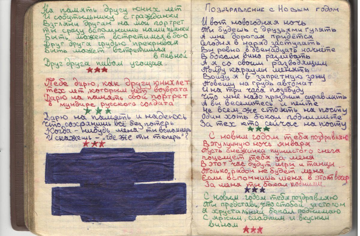 в/ч 86622 и в/ч 54234-В, 1991-1993, Захаров Владимир, армейский блокнот